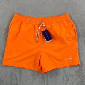 Polo Ralph Lauren Purple Label Amalfi Swim Trunks‎ Men Large Orange Pop NWT $295